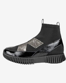 ARCHE HAVEKE SILVER & BLACK PULL ON BOOT