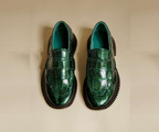 HAVOCK GREEN ALIGATOR PATENT LEATHER LOAFER