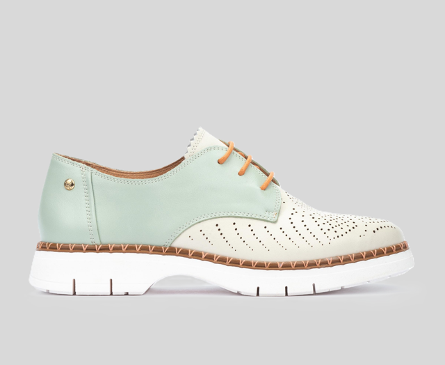 HENARES W1A-4816 CREAM AND MINT SUMMER DERBIE