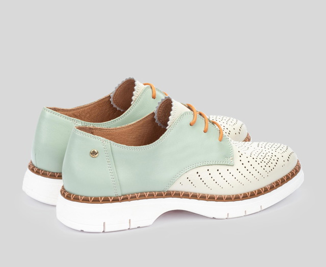 HENARES W1A-4816 CREAM AND MINT SUMMER DERBIE