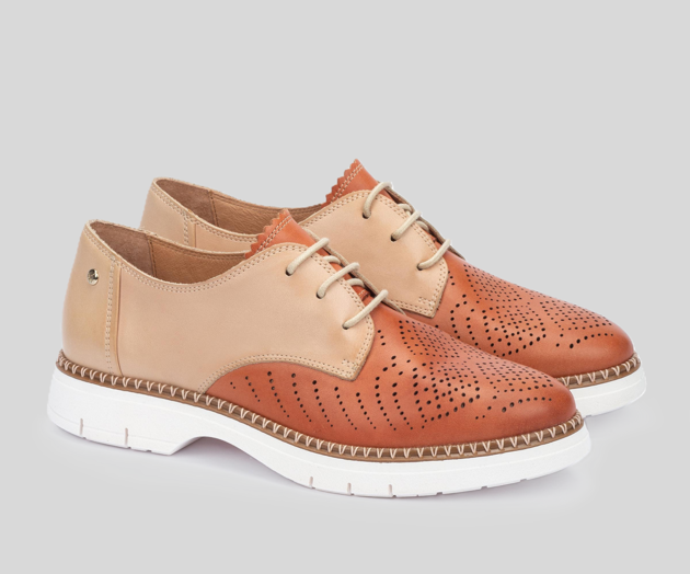 HENARES W1A-4816 BEIGE & ORANGE SUMMER DERBIE