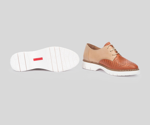 HENARES W1A-4816 BEIGE & ORANGE SUMMER DERBIE