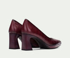 ATLANTA HI254245 CROC IMPRINTED BURGANDY HEEL