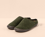 HOME NA66 FOREST GREEN WOOL SLIPPERS