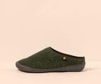 HOME NA66 FOREST GREEN WOOL SLIPPERS