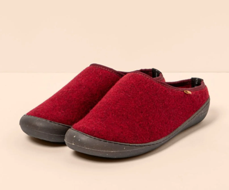 HOME NA66 RED WOOL SLIPPERS