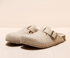 HOME NA70 CREAM WOOL SLIPPERS