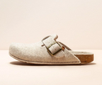 HOME NA70 CREAM WOOL SLIPPERS