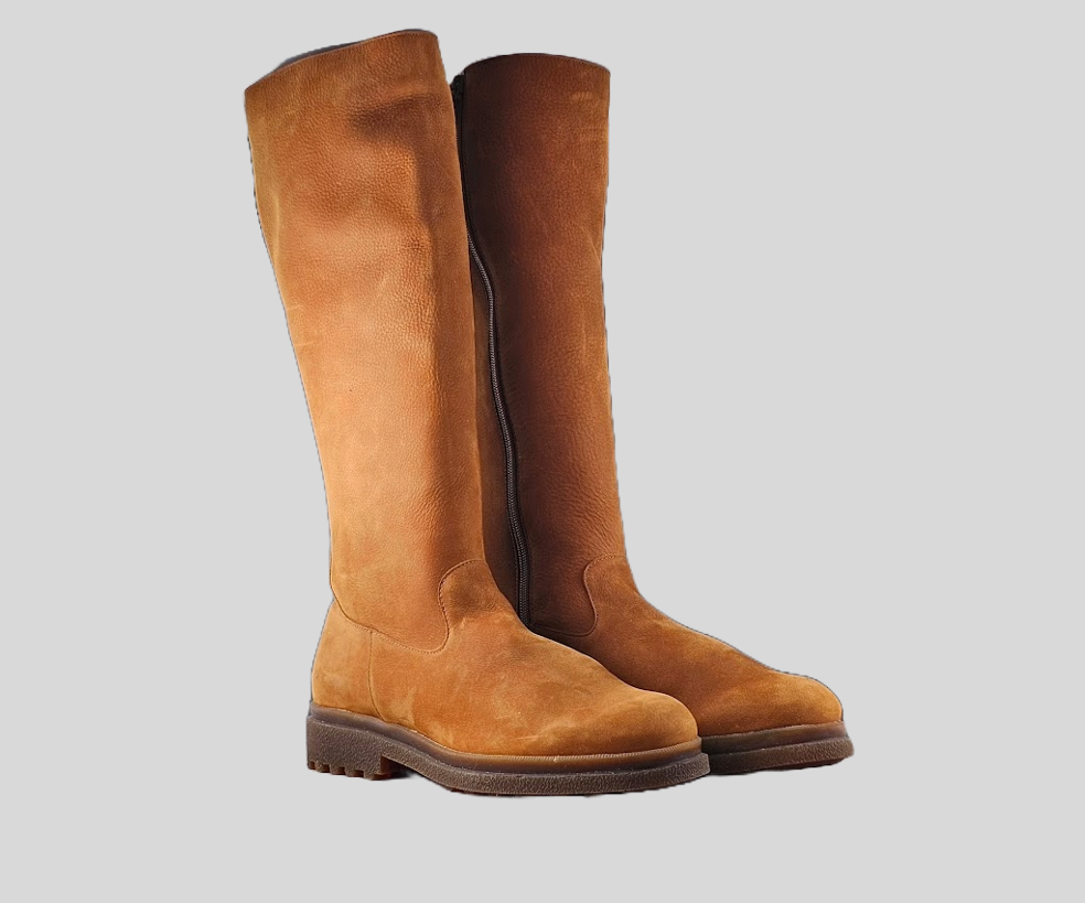 HOMINA RUSTIC BROWN LEATHER LONG BOOT