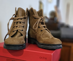 HONUWA TAN NUBUCK LACE UP BOOTS