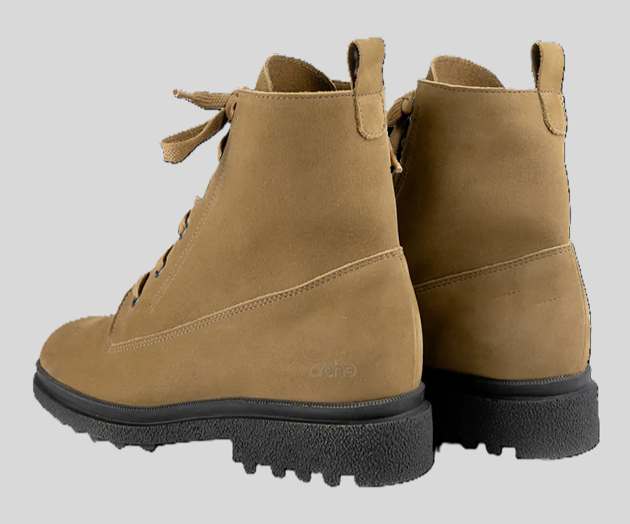 HONUWA TAN NUBUCK LACE UP BOOTS