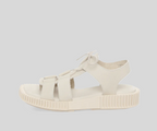IXTRAS CREAM LEATHER SANDALS