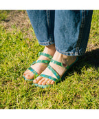 JASMINE 8156 GREEN STRAPPY HEEL