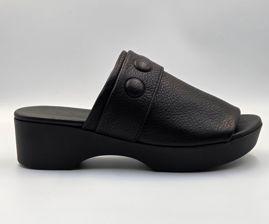 KIMBOW BLACK WEDGE SLIDE