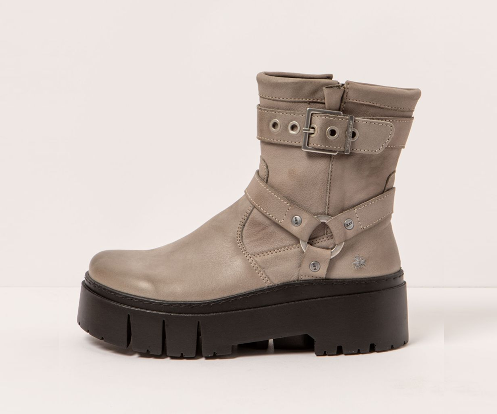 LEEDS 1767 TAUPE LEATHER BOOTS