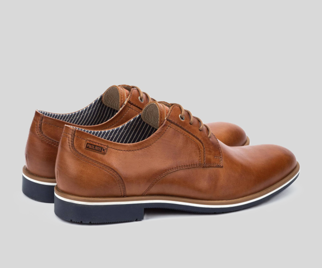 LEON M4V-4130 MEN'S BROWN LEATHER LACEUP