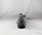 BASIL HI253731 GREY LEOPARD PRINT BALLERINA