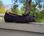 BASIL HI253731 GREY LEOPARD PRINT BALLERINA