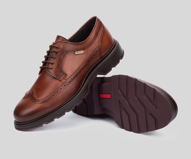 LINARES M8U-4162 MEN'S BROWN LEATHER DRESS SHOE