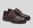 LINARES M8U-4162 MEN'S DARK BROWN LEATHER DRESS SHOE