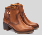 LLANES W7H-8817 TAN LEATHER HEELED BOOTS