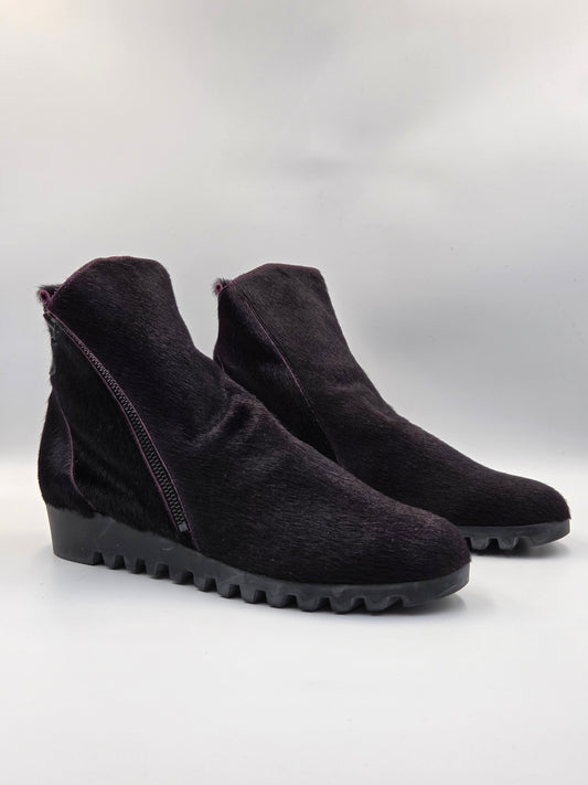 ARCHE SAMPLE - LOMAGE PURPLE COWHIDE ANKLE BOOT