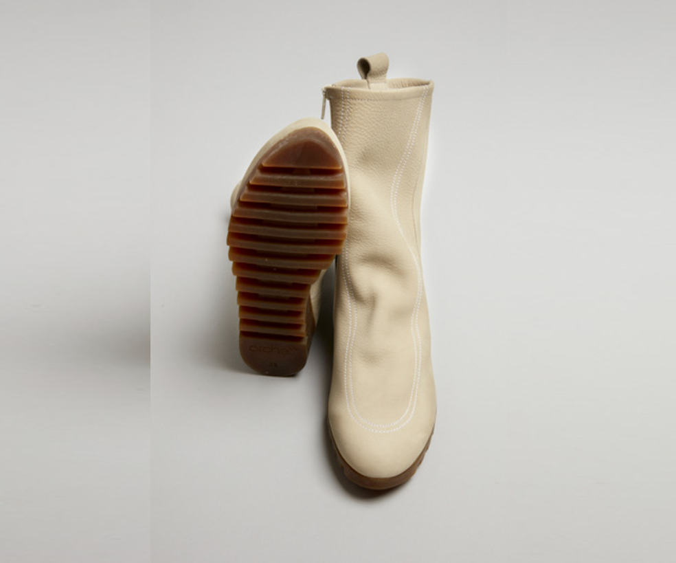 LOMMAY CREAM MID CALF BOOT