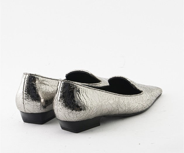 RAS SHOES SAMPLE - LUXURY 8306 SILVER BALLERINA