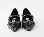 RAS SHOES SAMPLE - LUXURY 8309 BLACK SNAKE PRINT MARY JANE