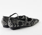 RAS SHOES SAMPLE - LUXURY 8309 BLACK SNAKE PRINT MARY JANE