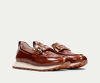 LOIRA HI243621 BROWN PATENT LEATHER LOAFER