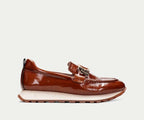 LOIRA HI243621 BROWN PATENT LEATHER LOAFER