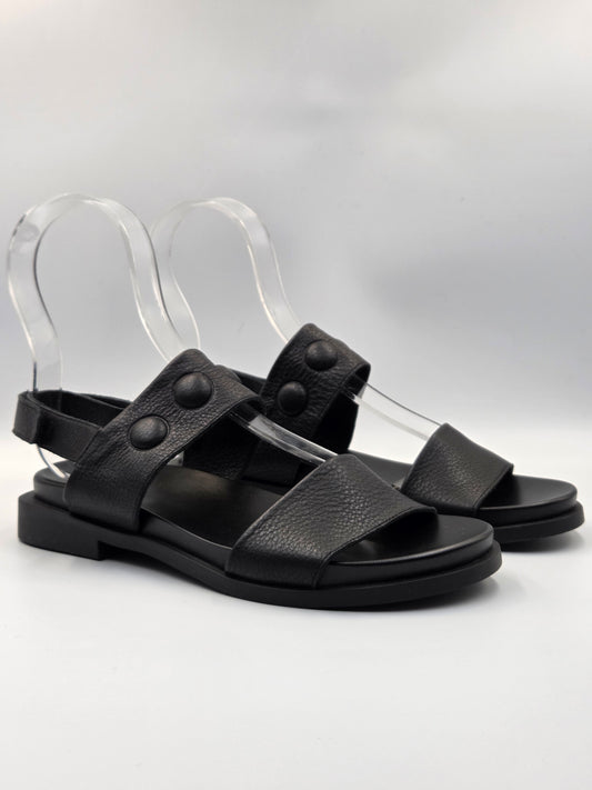 ARCHE SAMPLE - MAKBOW BLACK FLAT SANDAL
