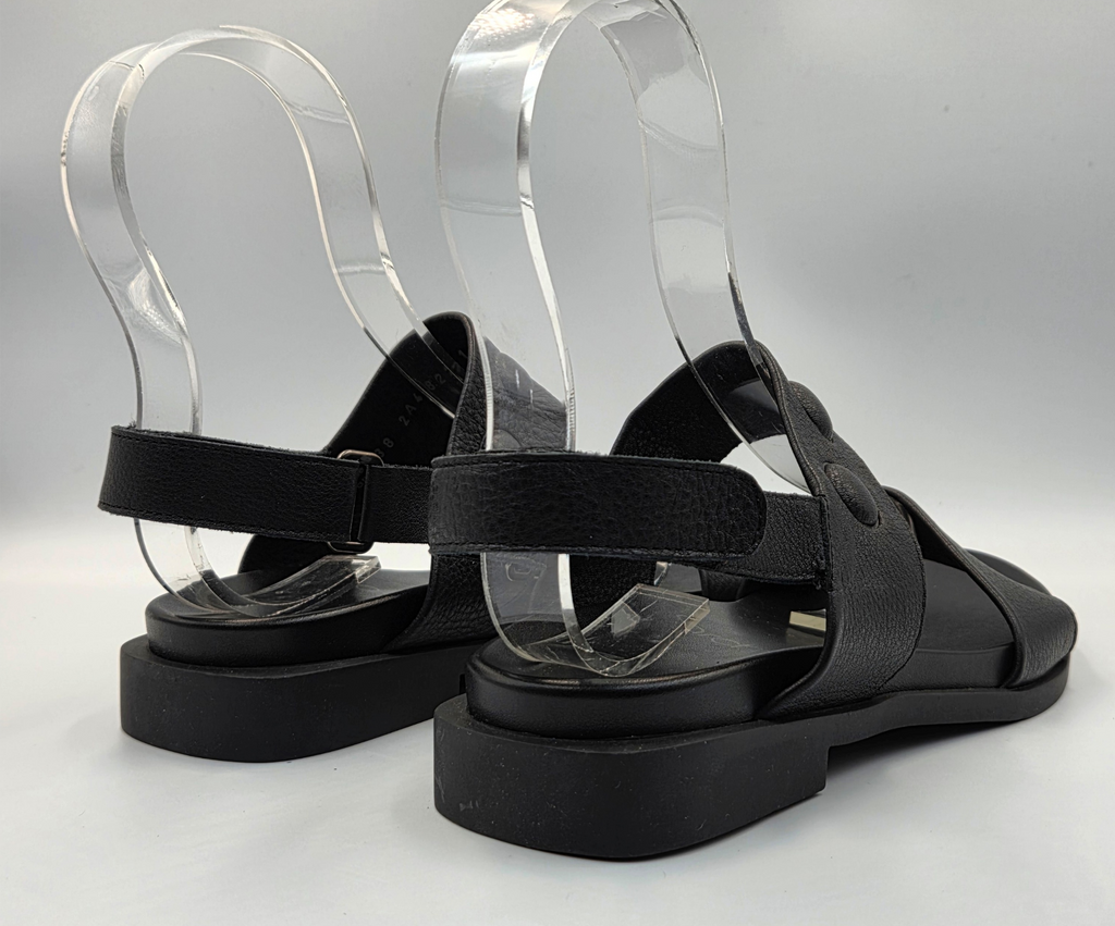 MAKBOW BLACK FLAT SANDAL