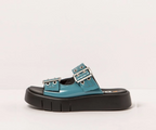 MALAGA 1858 TURQUOISE PATENT SLIDE