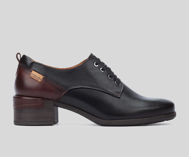 MALAGA W6W-5867 BLACK LEATHER BROGUES