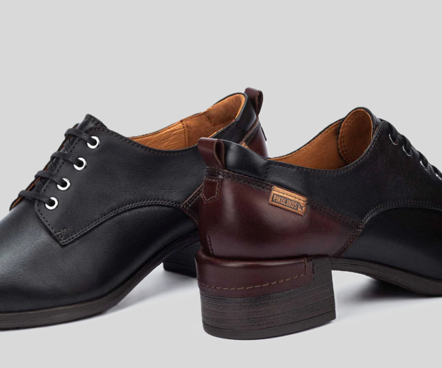 MALAGA W6W-5867 BLACK LEATHER BROGUES