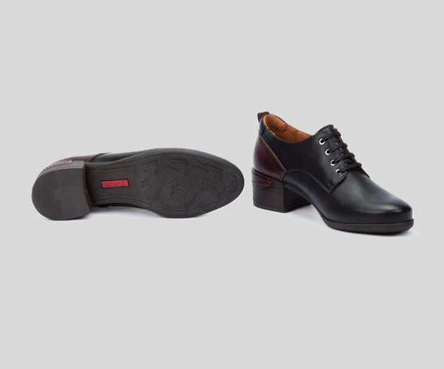 MALAGA W6W-5867 BLACK LEATHER BROGUES