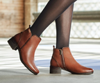 MALAGA W6W-8950 BROWN ANKLE BOOTS