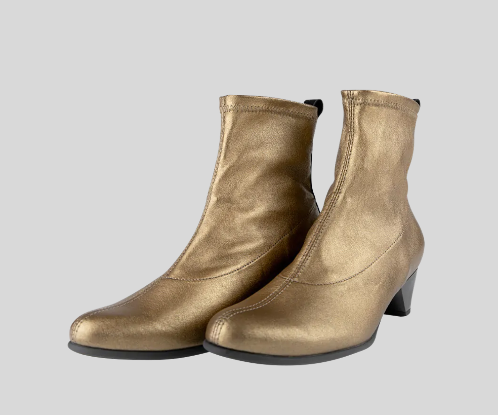 MARAJA GOLD ANKLE BOOTS