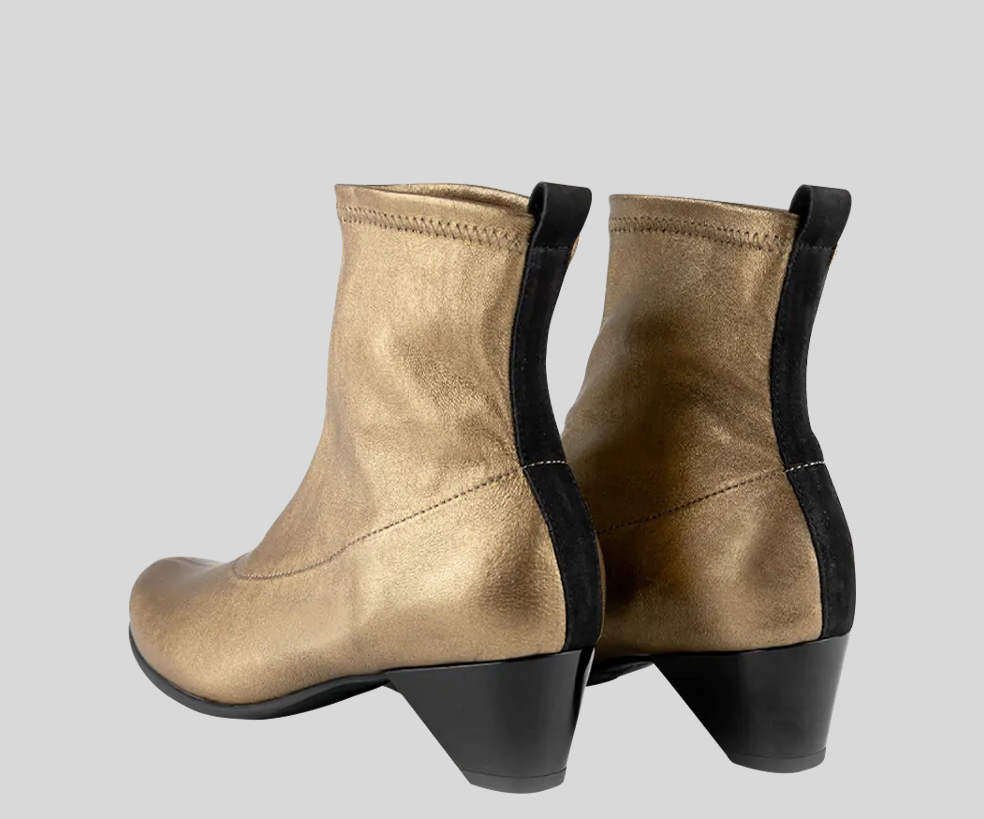 MARAJA GOLD ANKLE BOOTS