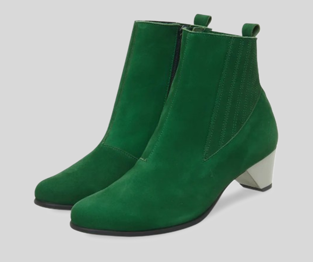 MARIZZ GREEN ANKLE BOOTS