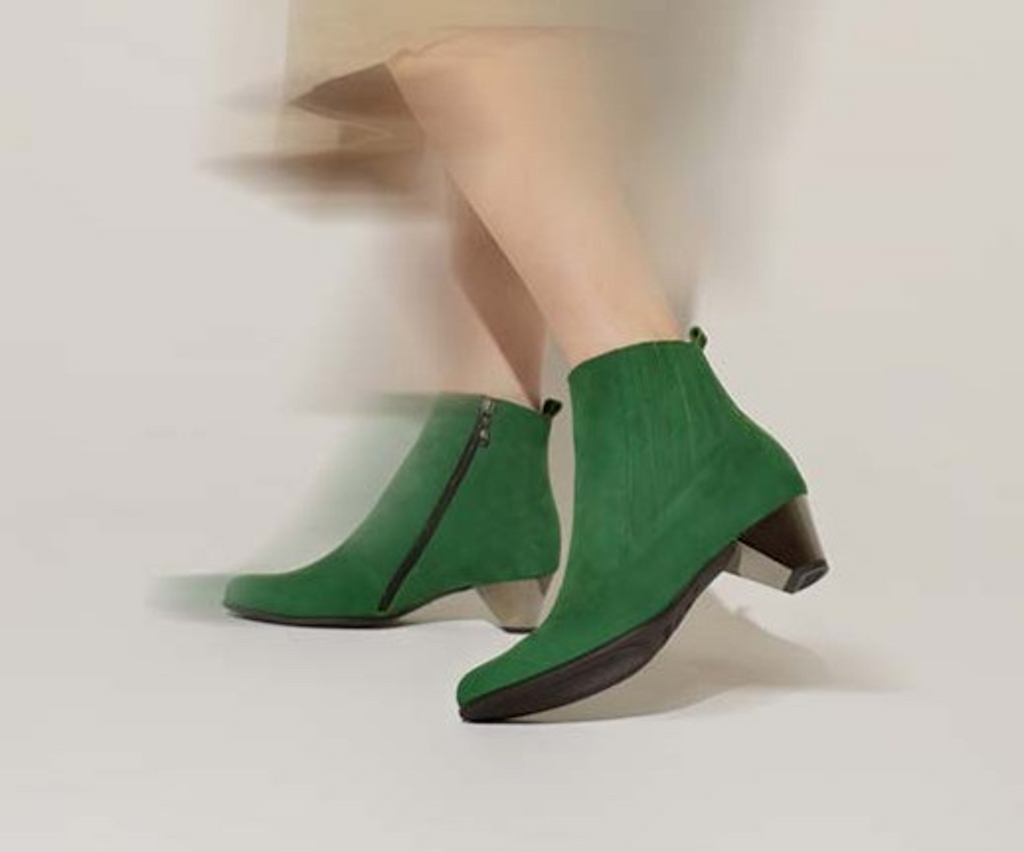 MARIZZ GREEN ANKLE BOOTS