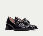 MILAN HI243590 BLACK PATENT LEATHER HEELED BROGUE