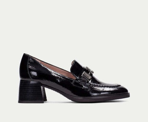 MILAN HI243590 BLACK PATENT LEATHER HEELED BROGUE
