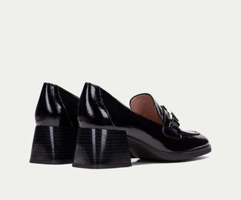 MILAN HI243590 BLACK PATENT LEATHER HEELED BROGUE