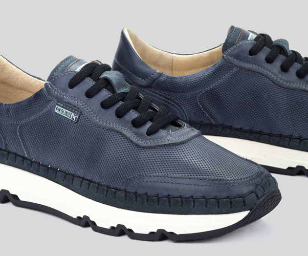 PIKOLINOS SAMPLE - MOLINOS M8B-6318 MEN'S NAVY LEATHER SNEAKER