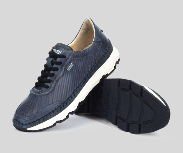 PIKOLINOS SAMPLE - MOLINOS M8B-6318 MEN'S NAVY LEATHER SNEAKER
