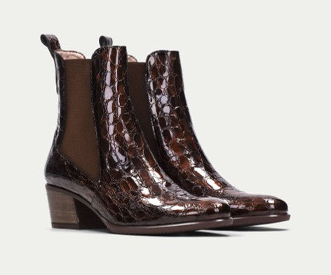 MADIERA HI233119 BROWN ALLIGATOR PRINT LEATHER COWBOY BOOT