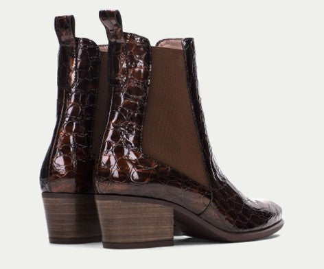 MADIERA HI233119 BROWN ALLIGATOR PRINT LEATHER COWBOY BOOT